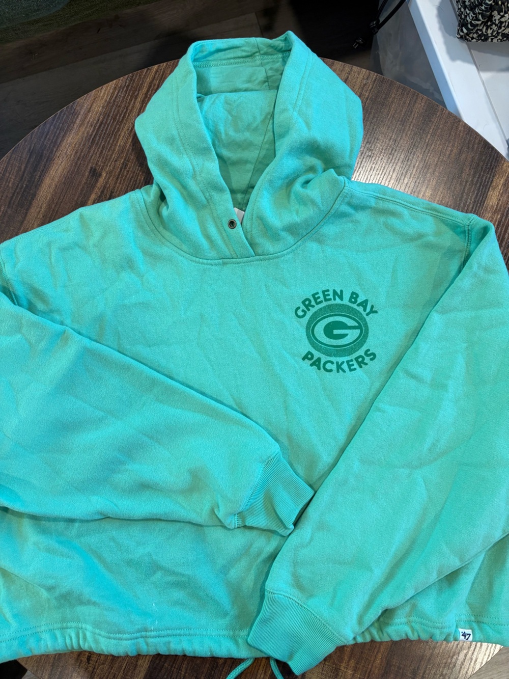 47 Women's Green Bay Packers Pullover Hoodie in Teal